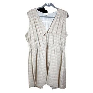Treasure & Bond Plus Size Summer Beige Dress. Size 1X, NWT